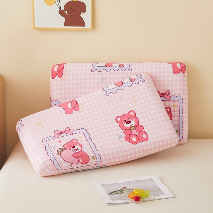 91家纺网 家纺一手货源 找家纺 翎盈家纺 2025新款牛奶绒深睡枕专用枕套面包记忆枕枕头套 快乐回忆