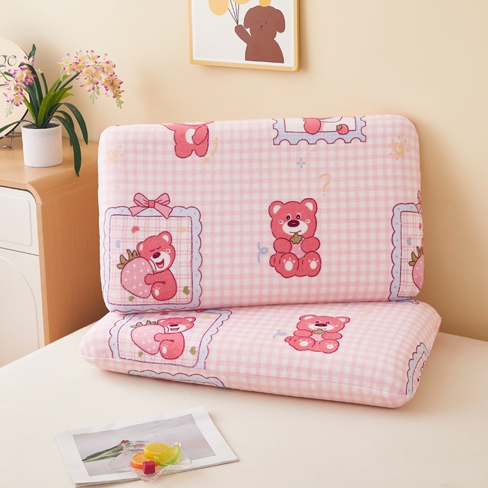 翎盈家纺 2025新款牛奶绒深睡枕专用枕套面包记忆枕枕头套 快乐回忆