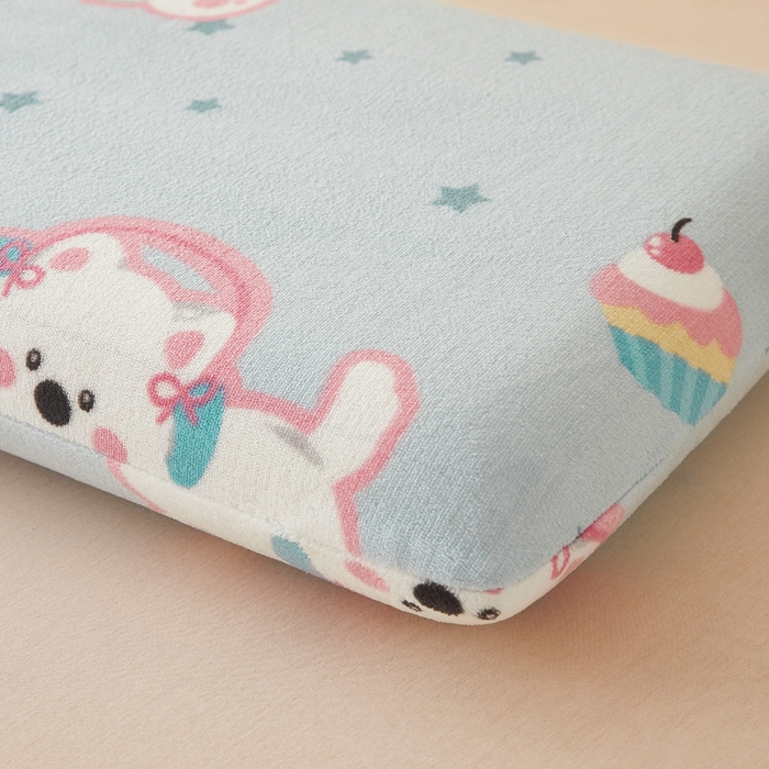 91家纺网 家纺一手货源 找家纺 翎盈家纺 2025新款牛奶绒深睡枕专用枕套面包记忆枕枕头套 比尔狗蓝