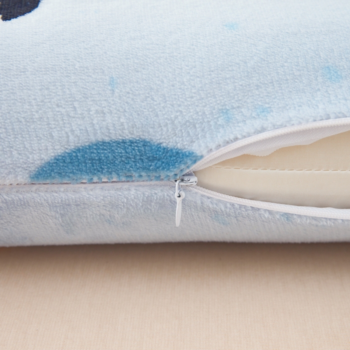 91家纺网 家纺一手货源 找家纺 翎盈家纺 2025新款牛奶绒深睡枕专用枕套面包记忆枕枕头套 帕恰狗蓝