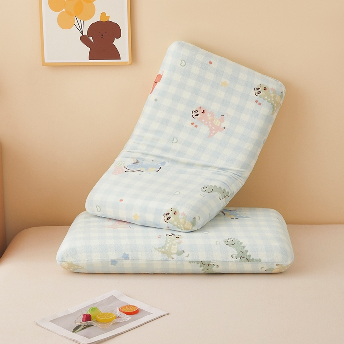 91家纺网 家纺一手货源 找家纺 翎盈家纺 2025新款牛奶绒深睡枕专用枕套面包记忆枕枕头套 恐龙乐园