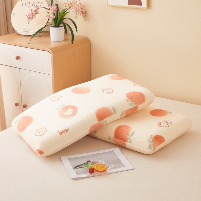 91家纺网 家纺一手货源 找家纺 翎盈家纺 2025新款牛奶绒深睡枕专用枕套面包记忆枕枕头套 心想事成