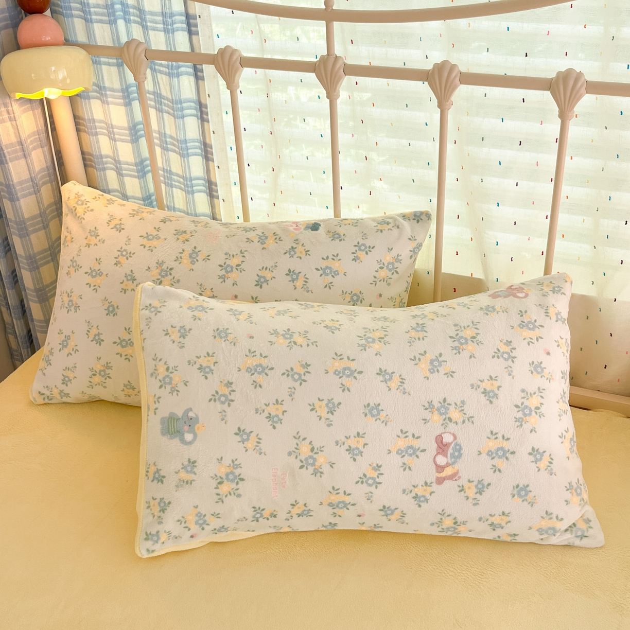 91家纺网 家纺一手货源 找家纺 梦洋家纺 2025新款软fufu加厚保暖可爱系牛奶绒宿舍床套件系列 茉莉小象