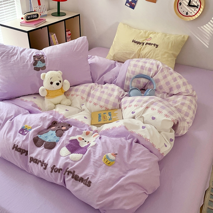 91家纺网 家纺一手货源 找家纺 彩韵家纺 2025新款水洗棉毛巾绣可爱猫咪系列 欢乐伙伴