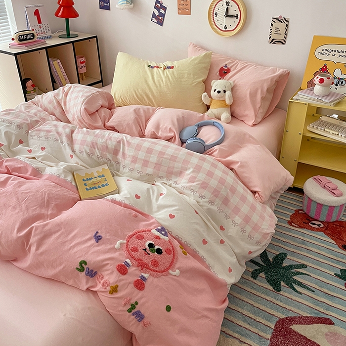 91家纺网 家纺一手货源 找家纺 彩韵家纺 2025新款水洗棉毛巾绣可爱猫咪系列 曲奇饼干