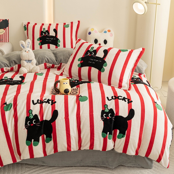 91家纺网 家纺一手货源 找家纺 （总）倾慕家纺 2025新款立体菠萝格印花保暖单被套