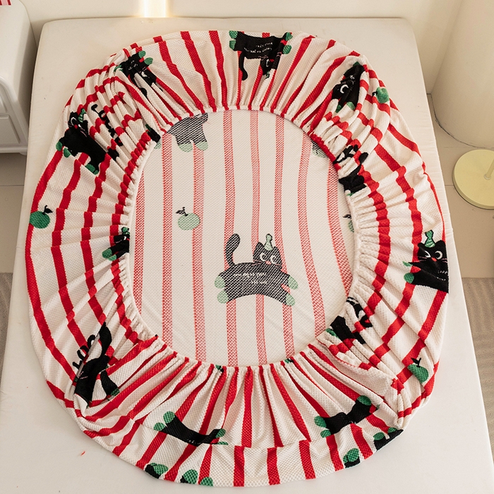 91家纺网 家纺一手货源 找家纺 （总）倾慕家纺 2025新款立体菠萝格印花保暖床笠