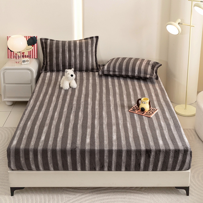 91家纺网 家纺一手货源 找家纺 （总）倾慕家纺 2025新款立体菠萝格印花保暖床笠