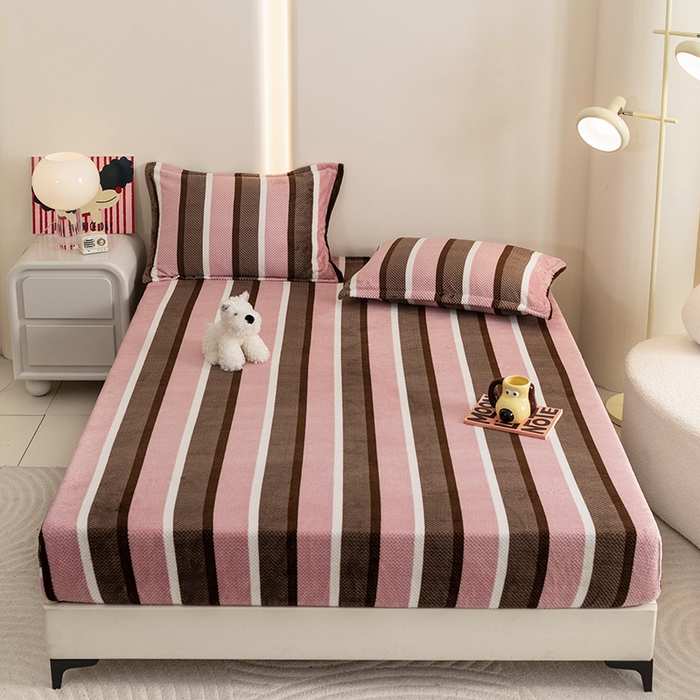 91家纺网 家纺一手货源 找家纺 （总）倾慕家纺 2025新款立体菠萝格印花保暖床笠