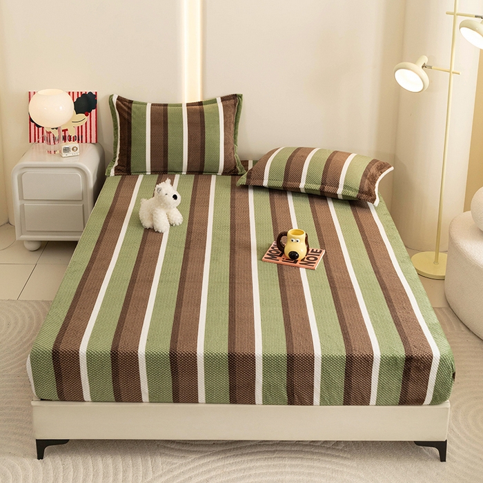 91家纺网 家纺一手货源 找家纺 （总）倾慕家纺 2025新款立体菠萝格印花保暖床笠