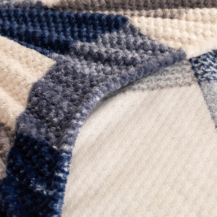 91家纺网 家纺一手货源 找家纺 倾慕家纺 2026新款立体菠萝格印花保暖床笠 罗马格