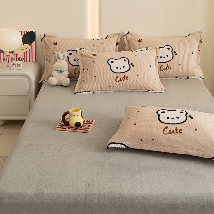 91家纺网 家纺一手货源 找家纺 倾慕家纺 2026新款立体菠萝格印花保暖单被套 米粒乐园