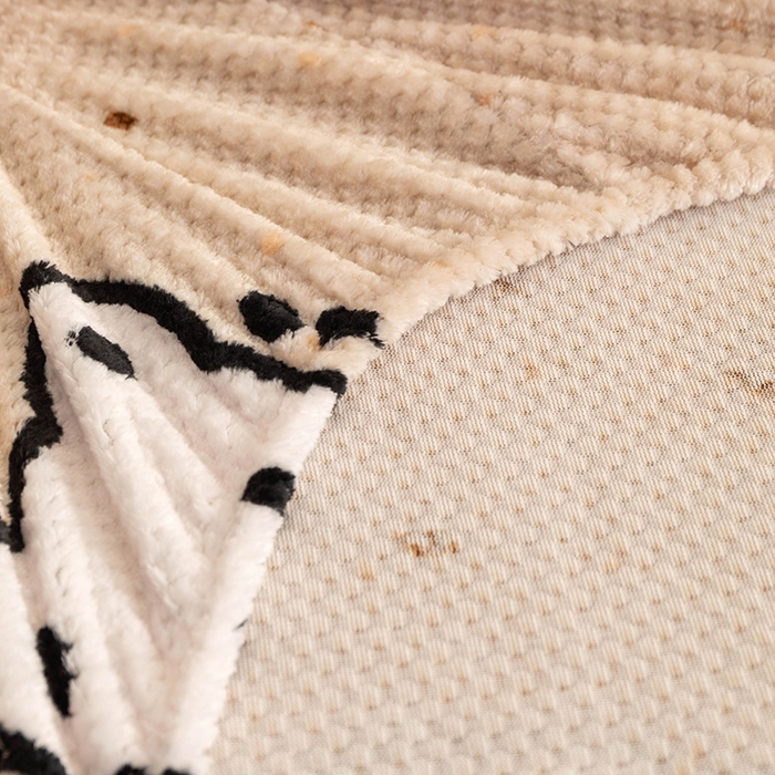 91家纺网 家纺一手货源 找家纺 倾慕家纺 2026新款立体菠萝格印花保暖床笠 米粒乐园