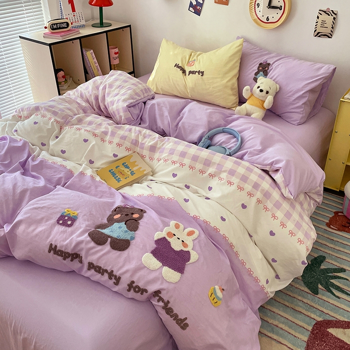 91家纺网 家纺一手货源 找家纺 卡迪熊家纺 2025新款水洗棉毛巾绣可爱猫咪系列 欢乐伙伴