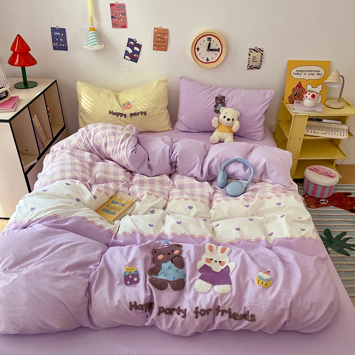 91家纺网 家纺一手货源 找家纺 卡迪熊家纺 2025新款水洗棉毛巾绣可爱猫咪系列 欢乐伙伴