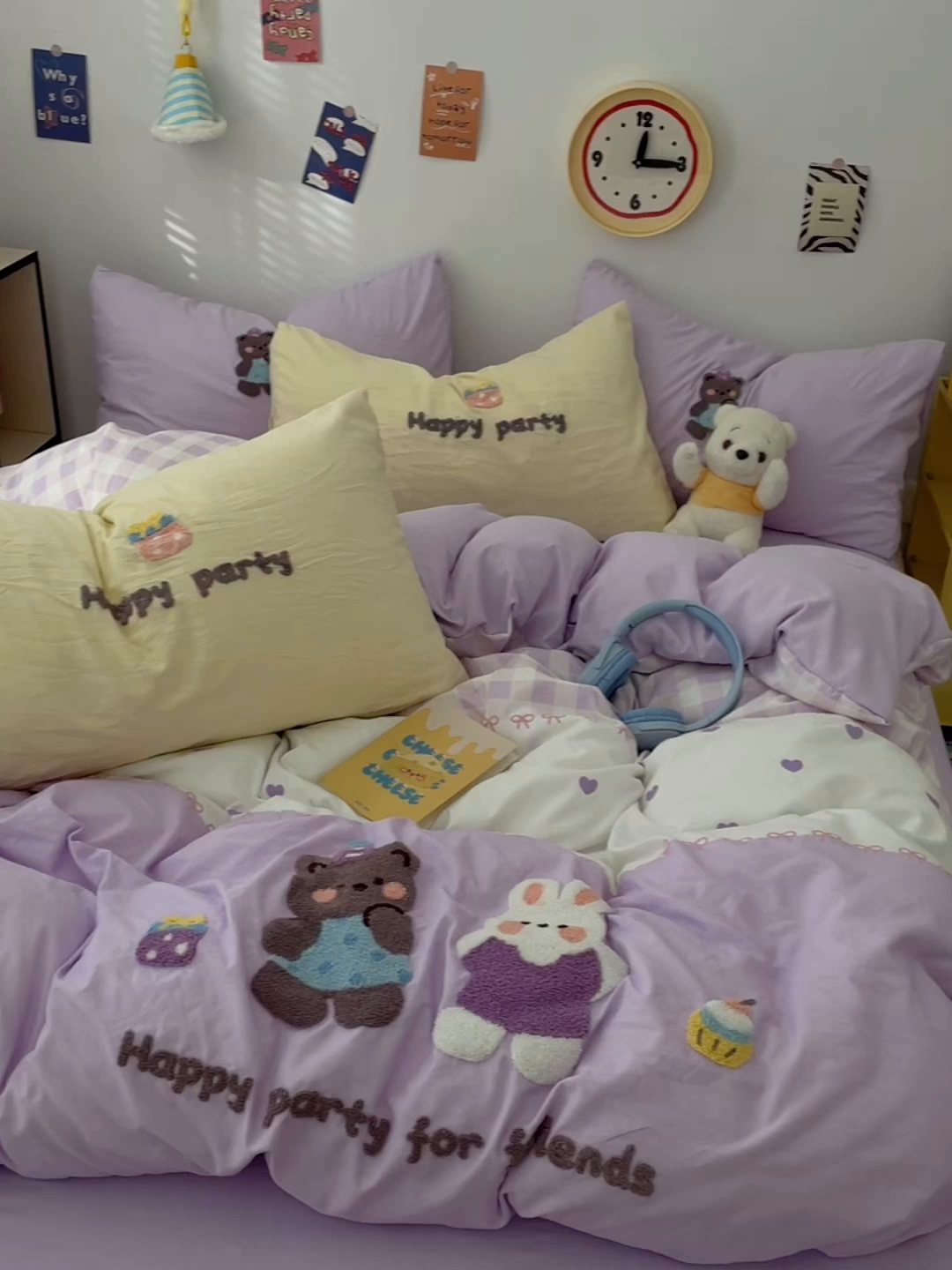 91家纺网 家纺一手货源 找家纺 卡迪熊家纺 2025新款水洗棉毛巾绣可爱猫咪系列 欢乐伙伴