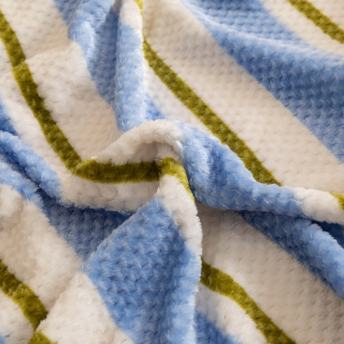 91家纺网 家纺一手货源 找家纺 倾慕家纺 2026新款立体菠萝格印花保暖床笠 挪威蓝