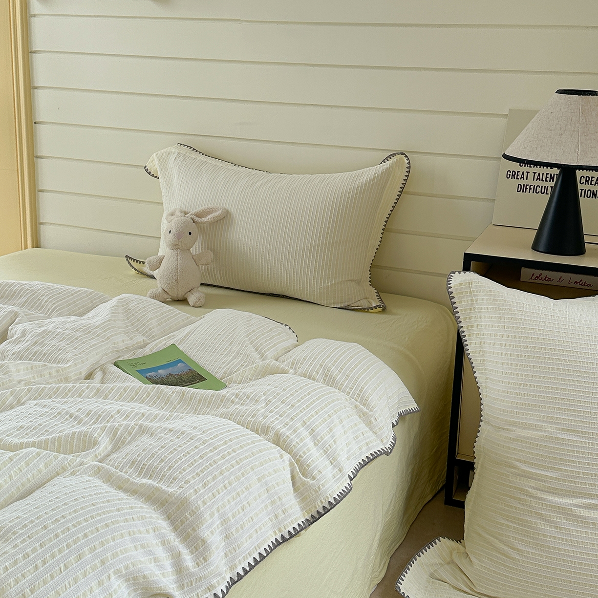 91家纺网 家纺一手货源 找家纺 （总）琳可家居 2025新款色织全棉四件套-条纹系列