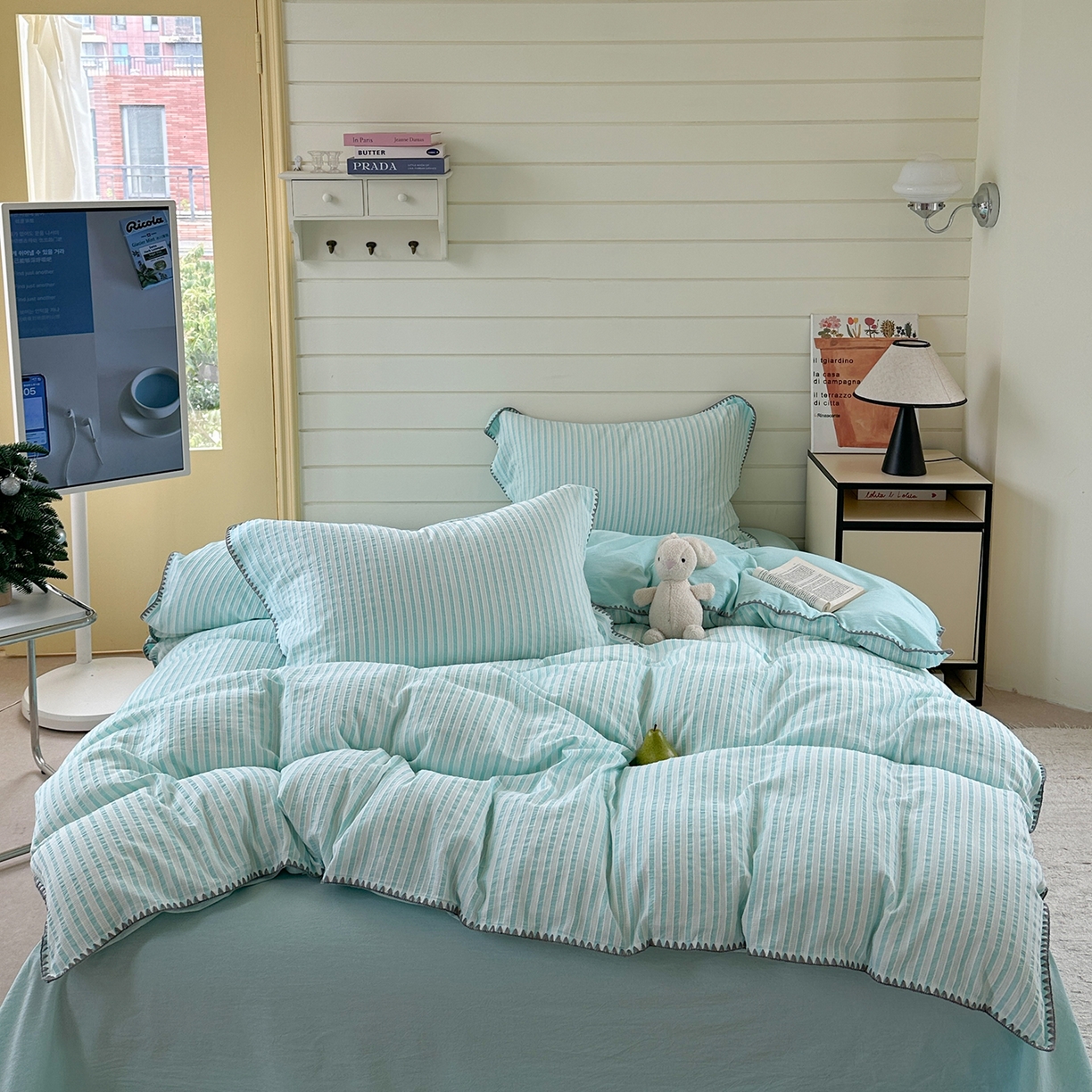 91家纺网 家纺一手货源 找家纺 （总）琳可家居 2025新款色织全棉四件套-条纹系列