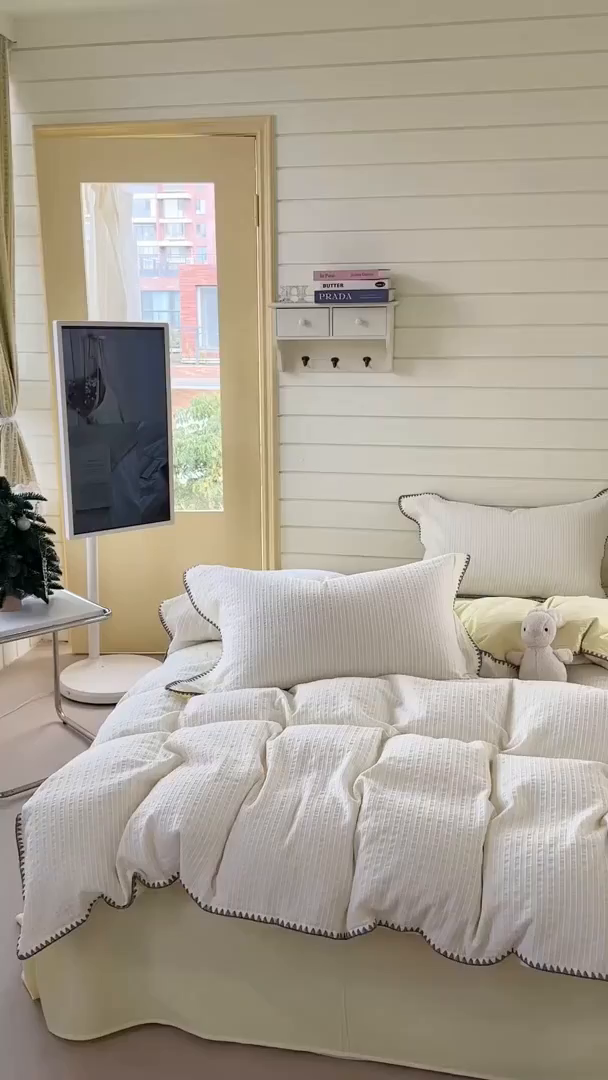 91家纺网 家纺一手货源 找家纺 （总）琳可家居 2025新款色织全棉四件套-条纹系列