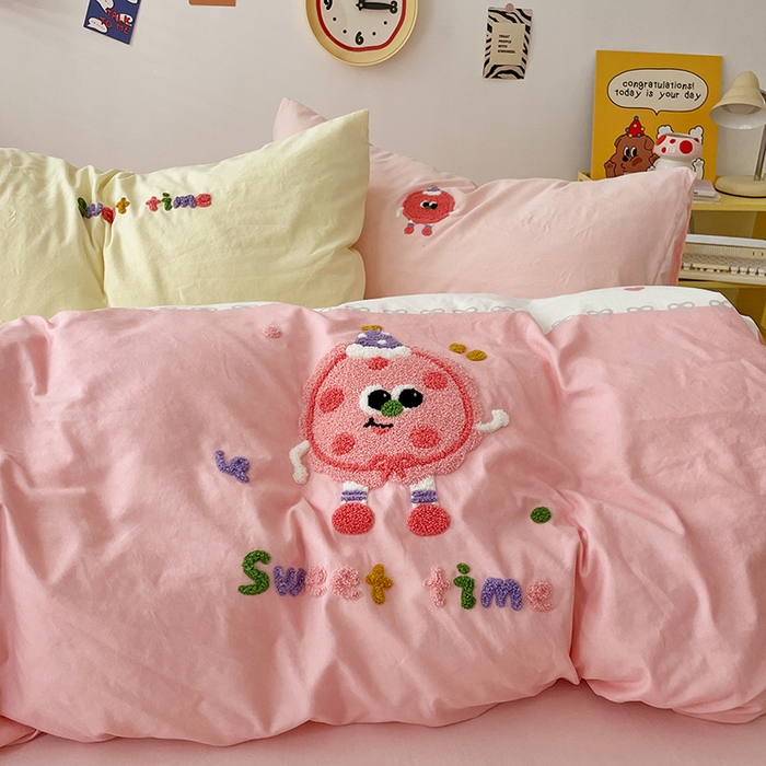 91家纺网 家纺一手货源 找家纺 卡迪熊家纺 2025新款水洗棉毛巾绣可爱猫咪系列 曲奇饼干