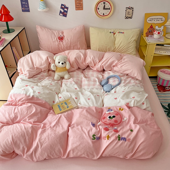 91家纺网 家纺一手货源 找家纺 卡迪熊家纺 2025新款水洗棉毛巾绣可爱猫咪系列 曲奇饼干