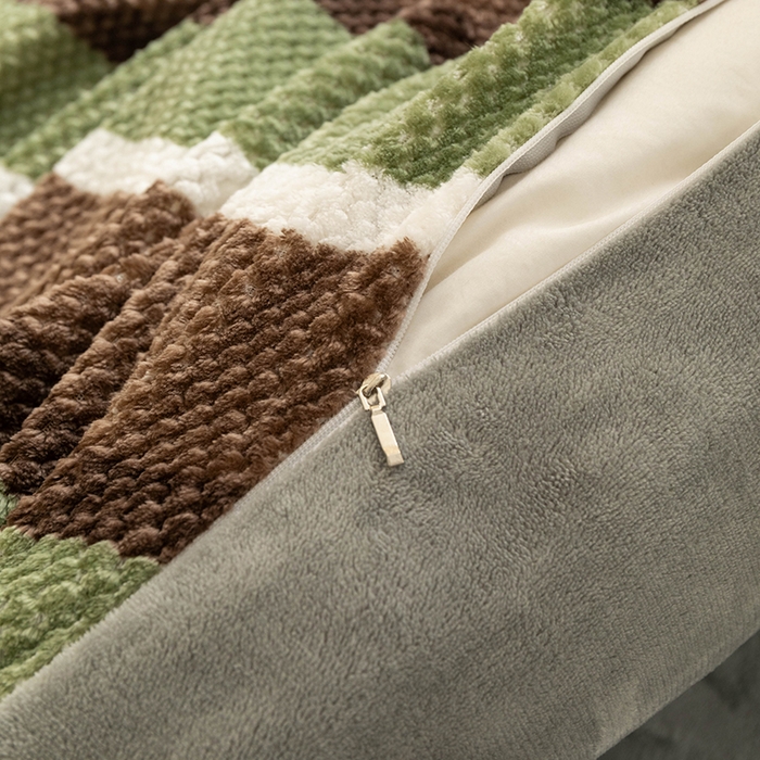 91家纺网 家纺一手货源 找家纺 倾慕家纺 2026新款立体菠萝格印花保暖单被套 自由绿