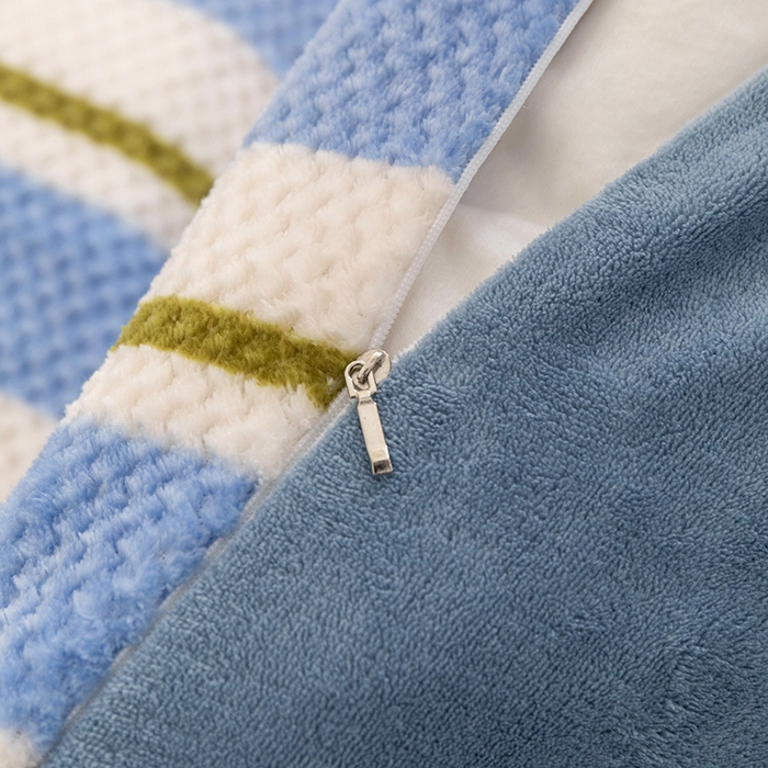 91家纺网 家纺一手货源 找家纺 倾慕家纺 2026新款立体菠萝格印花保暖四件套 挪威蓝