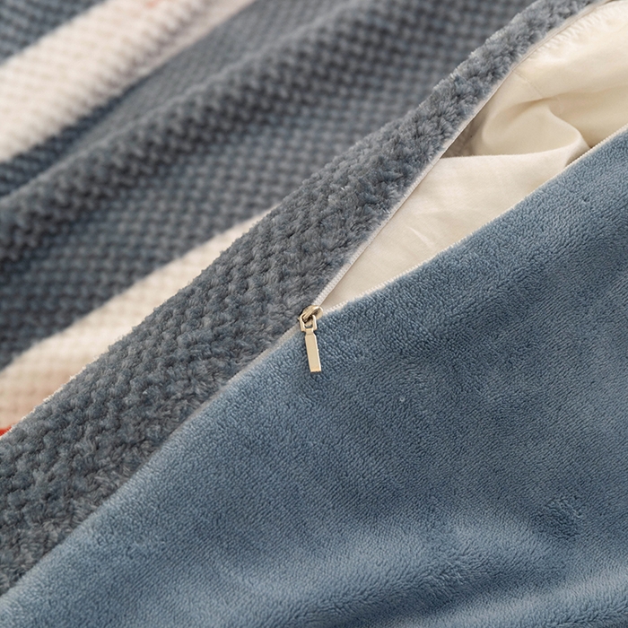 91家纺网 家纺一手货源 找家纺 倾慕家纺 2026新款立体菠萝格印花保暖四件套 英伦横条