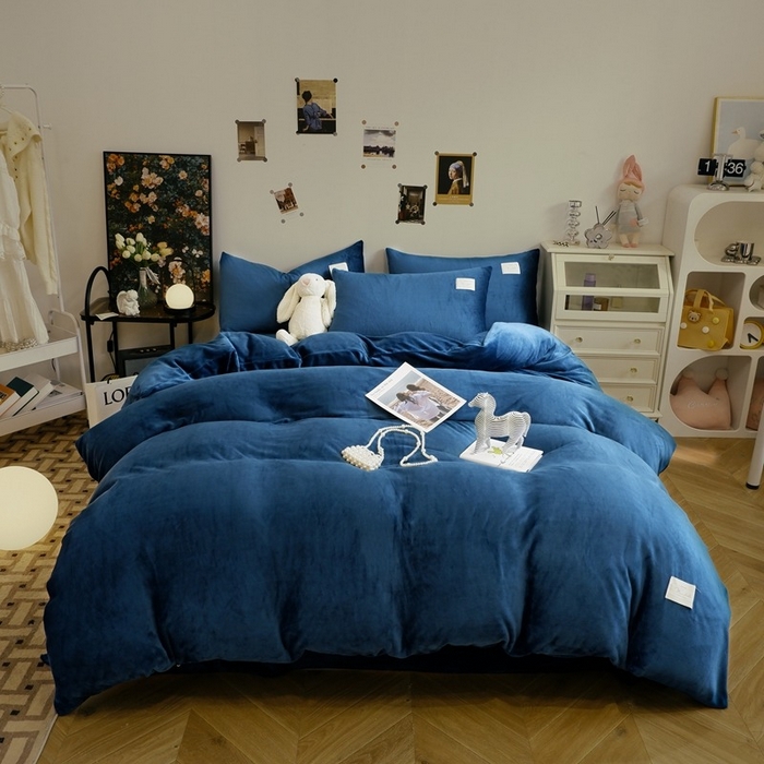 （总）啊雅家居 2026新款寒冬克星双面绒牛奶绒简约四件套