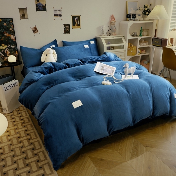 91家纺网 家纺一手货源 找家纺 （总）啊雅家居 2026新款寒冬克星双面绒牛奶绒简约四件套