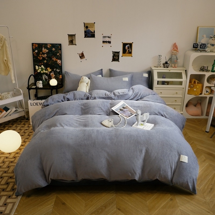 91家纺网 家纺一手货源 找家纺 （总）啊雅家居 2026新款寒冬克星双面绒牛奶绒简约四件套