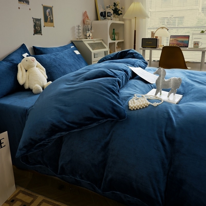 91家纺网 家纺一手货源 找家纺 （总）啊雅家居 2026新款寒冬克星双面绒牛奶绒简约四件套