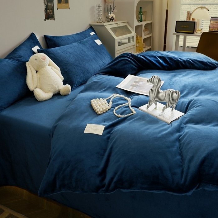 91家纺网 家纺一手货源 找家纺 （总）啊雅家居 2026新款寒冬克星双面绒牛奶绒简约四件套