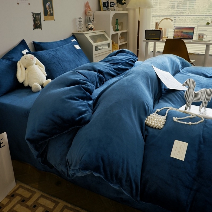 91家纺网 家纺一手货源 找家纺 （总）啊雅家居 2026新款寒冬克星双面绒牛奶绒简约四件套