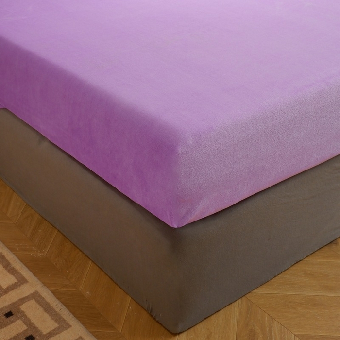 91家纺网 家纺一手货源 找家纺 啊雅家居 2026新款寒冬克星双面绒牛奶绒简约四件套 简紫