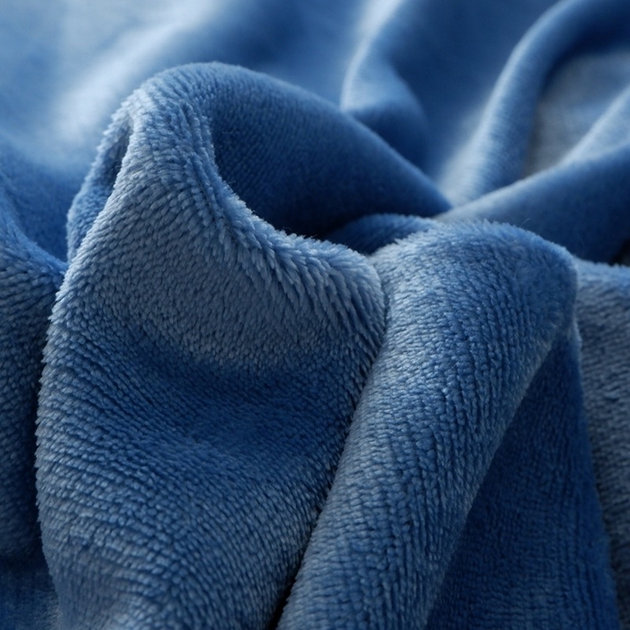 91家纺网 家纺一手货源 找家纺 啊雅家居 2026新款寒冬克星双面绒牛奶绒简约四件套 简蓝