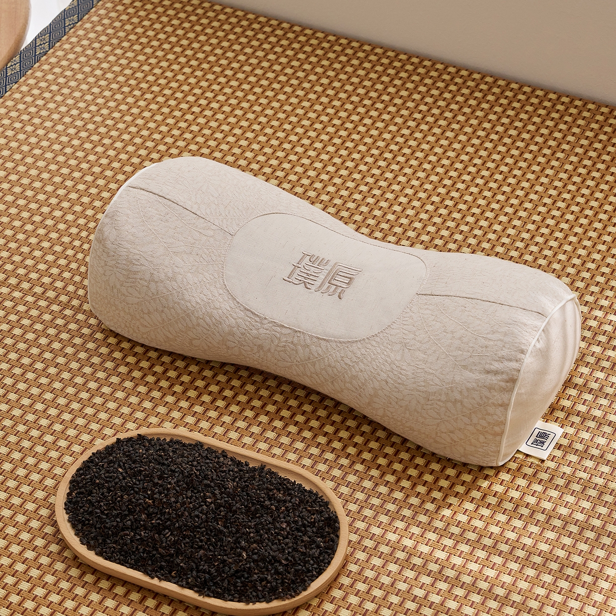 91家纺网 家纺一手货源 找家纺 （总）乐可 2025新款棉麻黑苦荞璞原立体枕荞麦枕头枕芯