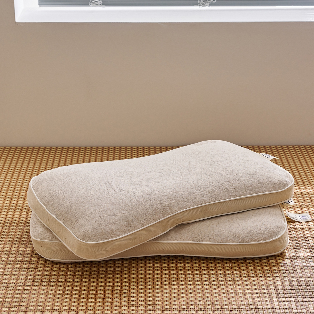 91家纺网 家纺一手货源 找家纺 （总）乐可 2025新款棉麻黑苦荞璞原面包枕荞麦枕头枕芯