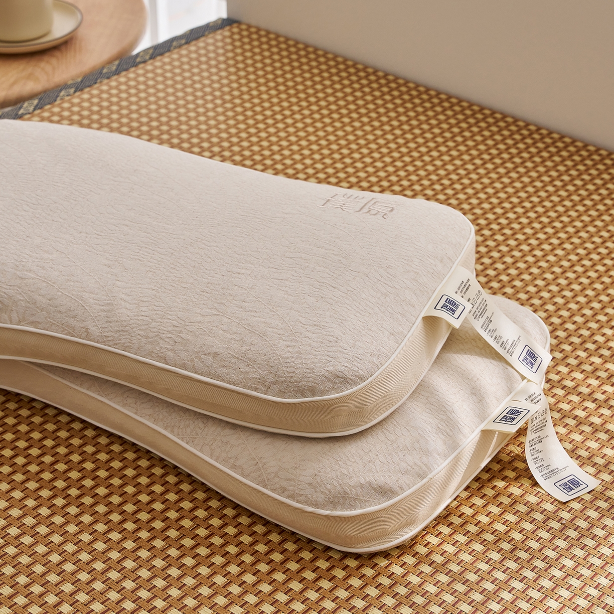 91家纺网 家纺一手货源 找家纺 （总）乐可 2025新款棉麻黑苦荞璞原面包枕荞麦枕头枕芯