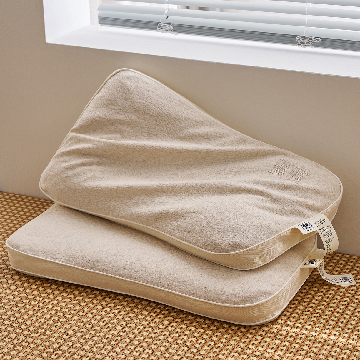 91家纺网 家纺一手货源 找家纺 （总）乐可 2025新款棉麻黑苦荞璞原面包枕荞麦枕头枕芯