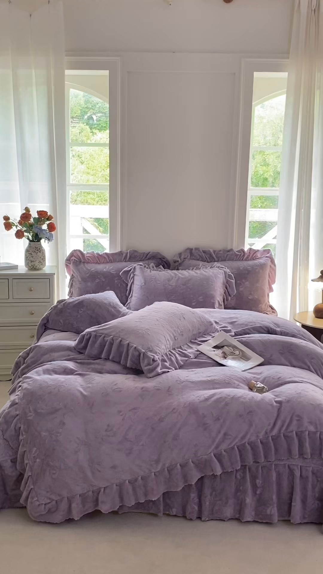 91家纺网 家纺一手货源 找家纺 （总）慕希家纺 2025新款高克重牛奶绒夹棉床盖四件套