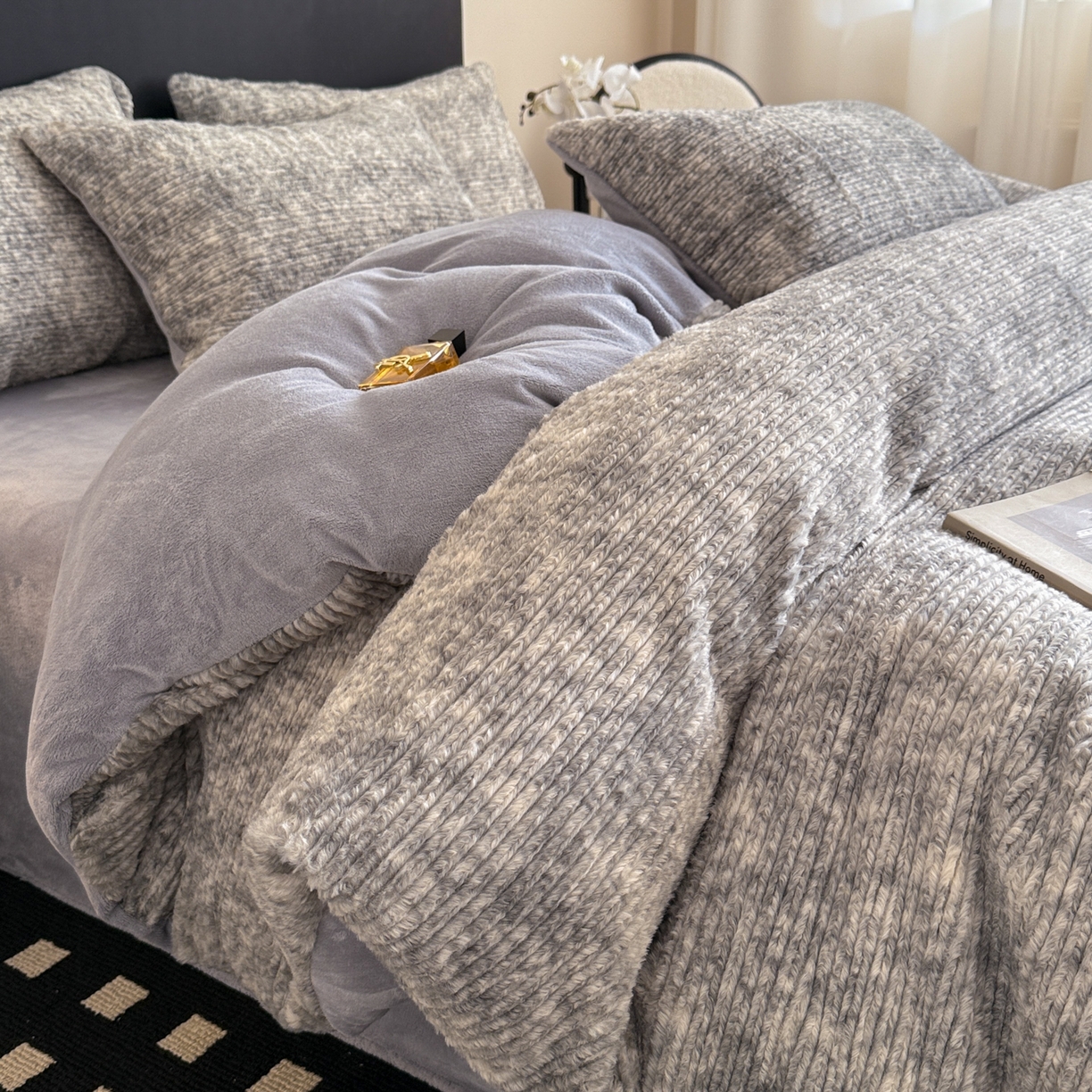 91家纺网 家纺一手货源 找家纺 （总）眠博士 2025新款阳离子兔兔绒四件套