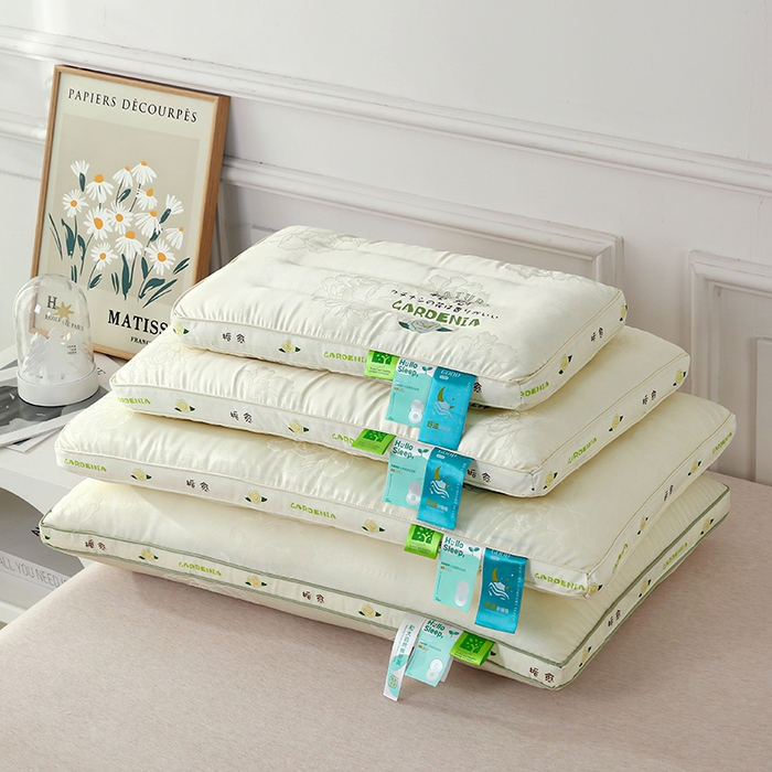 91家纺网 家纺一手货源 找家纺 （总）云熙枕业 2025新款贡缎提花护颈枕枕头枕芯-栀愈