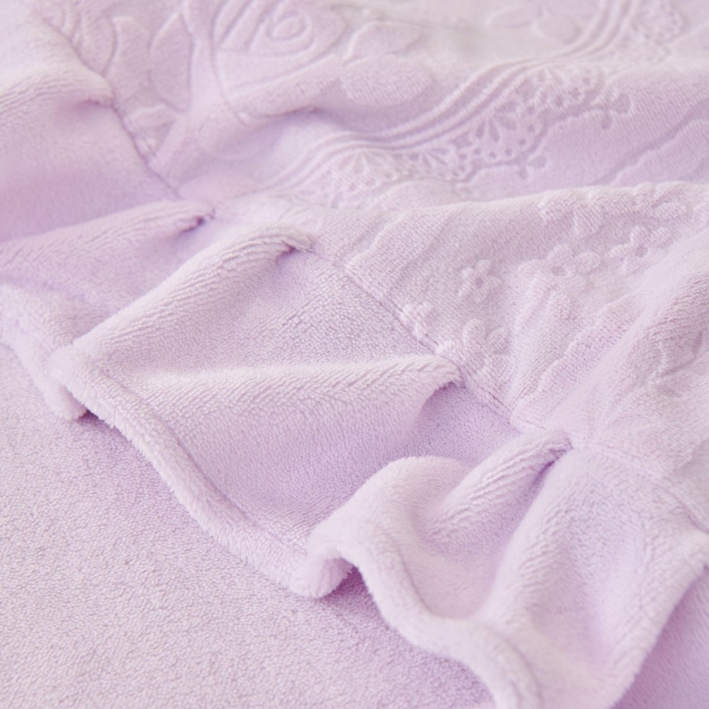 91家纺网 家纺一手货源 找家纺 七里香 2025新款雕花绒牛奶绒工艺款四件套-偏爱系列 偏爱-紫色