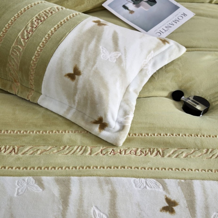 91家纺网 家纺一手货源 找家纺 （总）七里香 2025新款牛奶绒印花刺绣四件套-繁花系列