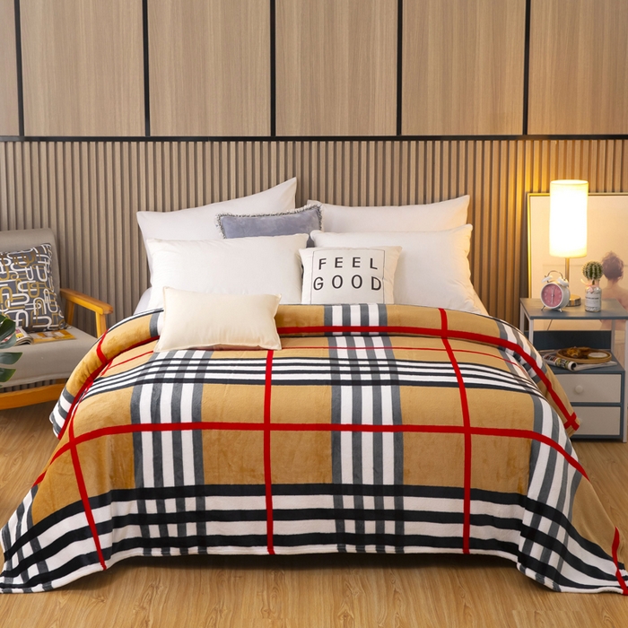 91家纺网 家纺一手货源 找家纺 （总）侨鑫 2022新款法兰绒云貂绒多功能毛毯