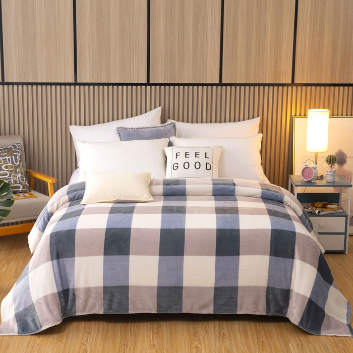 91家纺网 家纺一手货源 找家纺 （总）侨鑫 2022新款法兰绒云貂绒多功能毛毯