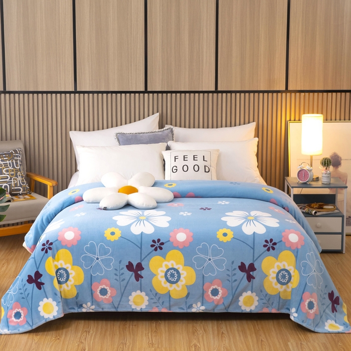 91家纺网 家纺一手货源 找家纺 （总）侨鑫 2022新款法兰绒云貂绒多功能毛毯