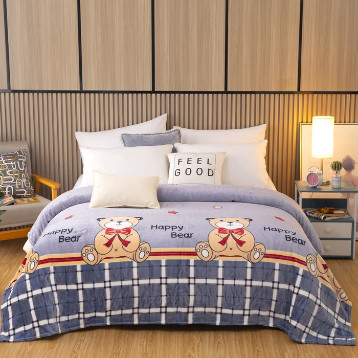 91家纺网 家纺一手货源 找家纺 （总）侨鑫 2022新款法兰绒云貂绒多功能毛毯